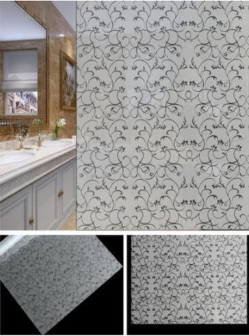 Folie Sablare electrostatica pentru geam, 45 x 200, model Leaf