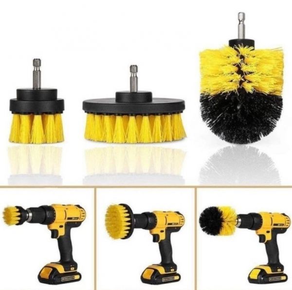 Set 3 perii curatare cu adaptor pentru bormasinaautofiletanta