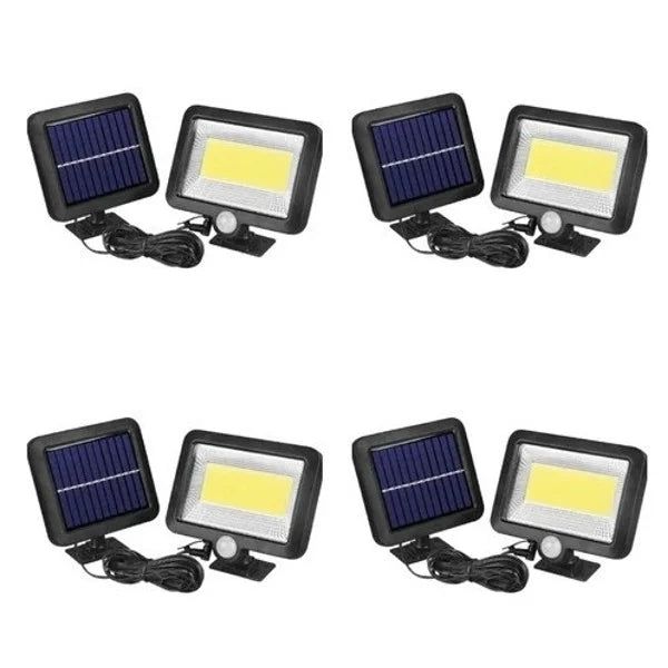 Set 4 x Proiector Solar 96 LED cu Senzor