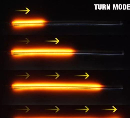 Set 2 Benzi LED matrix secventiale pentru faruri alb si semnalizare galben