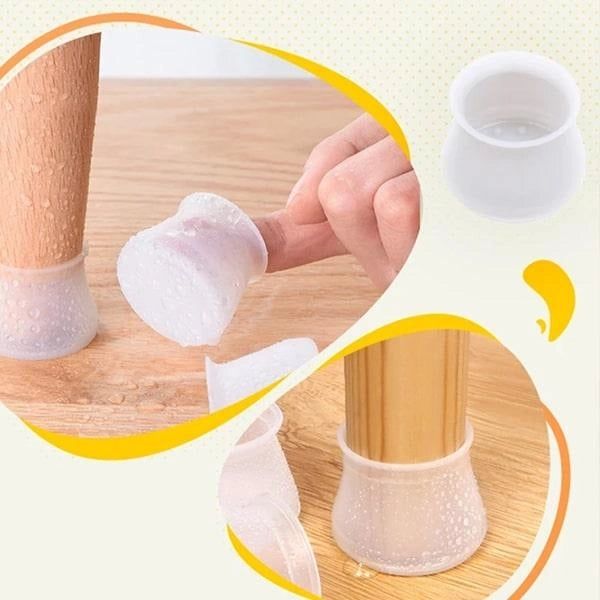 SET Protectie din silicon pentru picioare scaun, masa, mobila