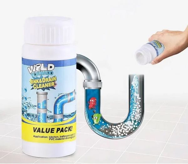 Pachet 1+1 GRATIS Granule pentru desfundat scurgeri, dizolva depunerile de par, grăsime și alte reziduri