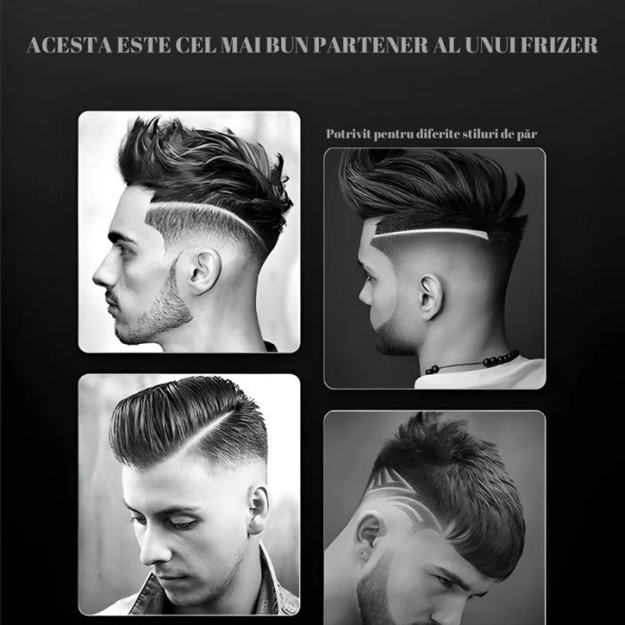 Aparat de Tuns Profesional VGR V-989 pentru Barba Contur & Corp Afisaj LED cu Acumulator Lame din Otel Inoxidabil