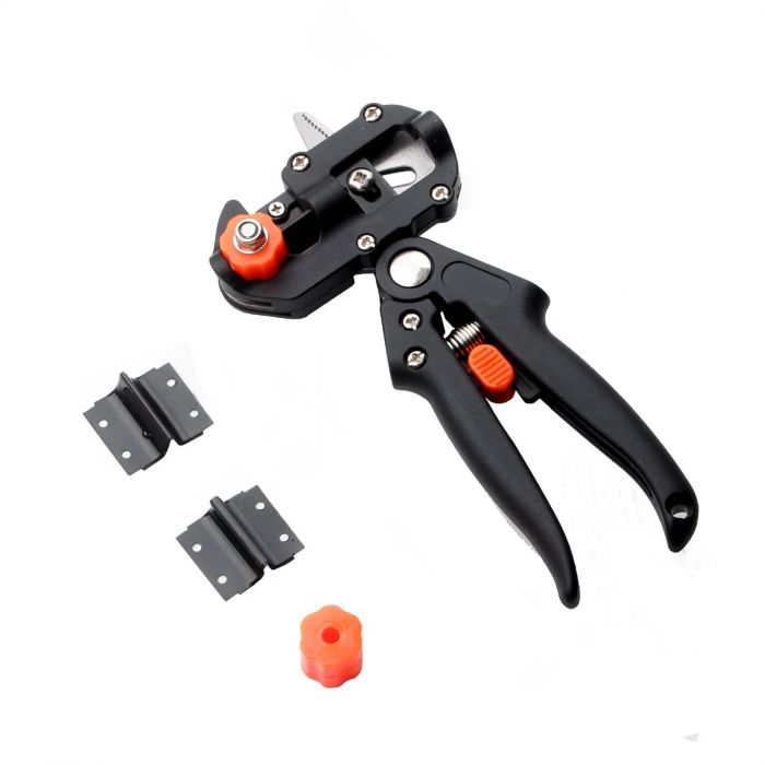 2 X Cleste Profesional de Altoit cu 3 Cutite U V Omega + Furtun Extensibil 30 M + 3 x Banda Pentru Altoit Biodegradabila