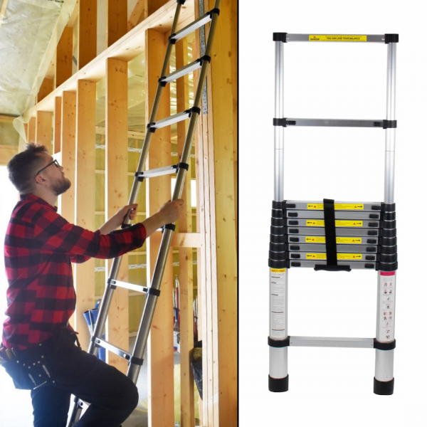 Scara telescopica de aluminiu, 1 tronson, 11 trepte, 3.2 m lungime