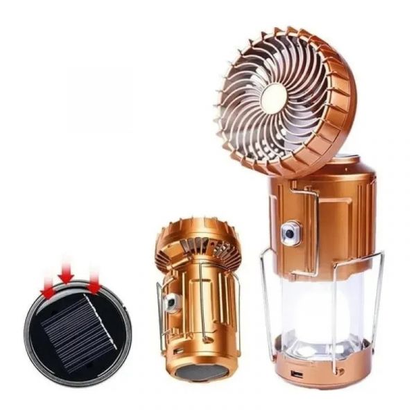 Felinar Camping, ventilator incorporat, lumina LED, GSH 9399