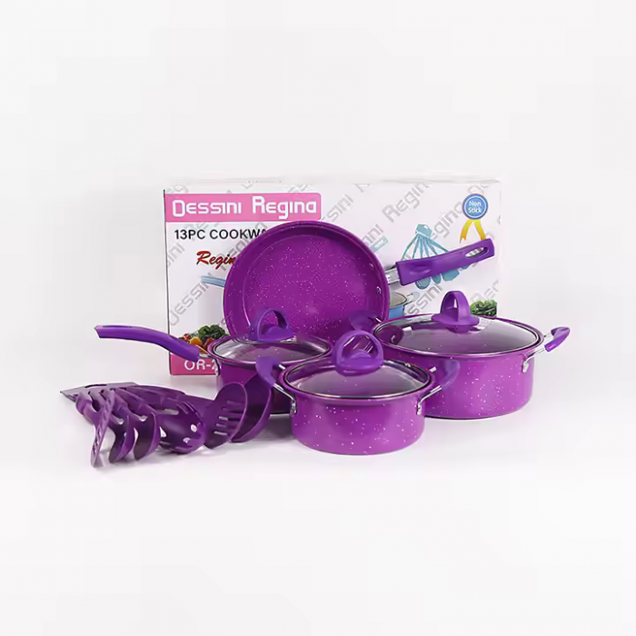 Set de vase de gătit + ustensile de bucătărie (13 piese)