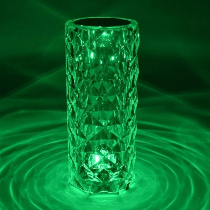 Set 2 x Lampa de masa decorativa cu LED "Crystal Trandafir" Touch Design RGB