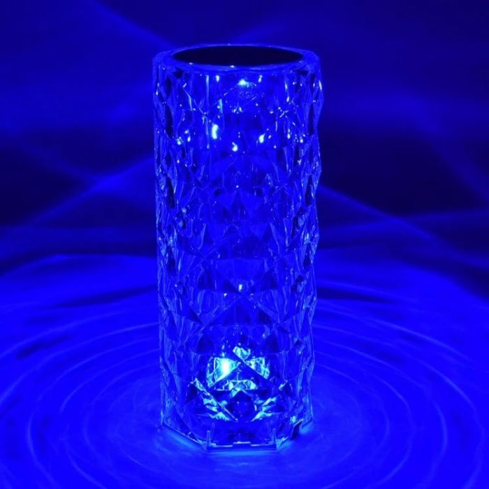 Set 2 x Lampa de masa decorativa cu LED "Crystal Trandafir" Touch Design RGB