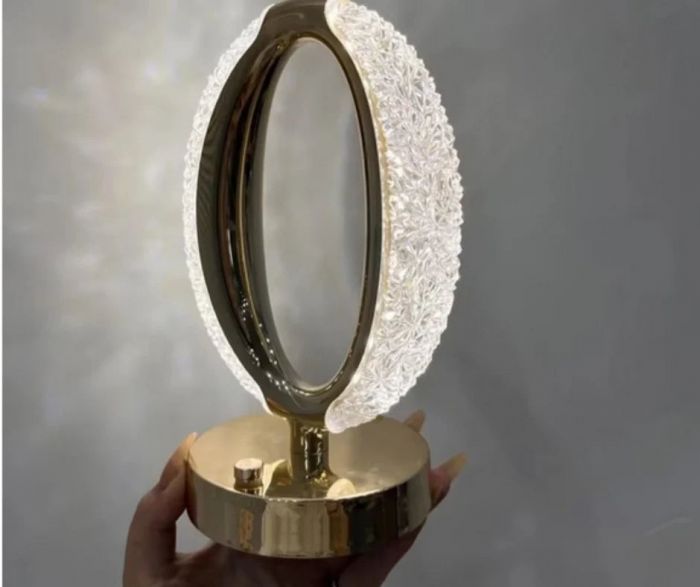 Set 2x Lampa Diamond Crystal LED cu 3 temperaturi de culoare, AO-50131, alb rece, alb cald, neutru, culoare auriu