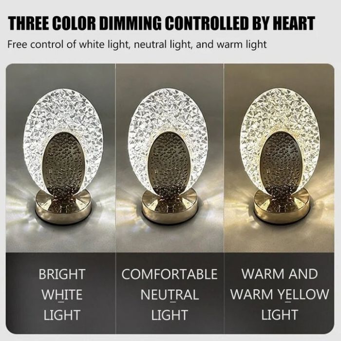 Set 2x Lampadar fara fir, control tactil 3 culori, reincarcabil, auriu, 22x13cm