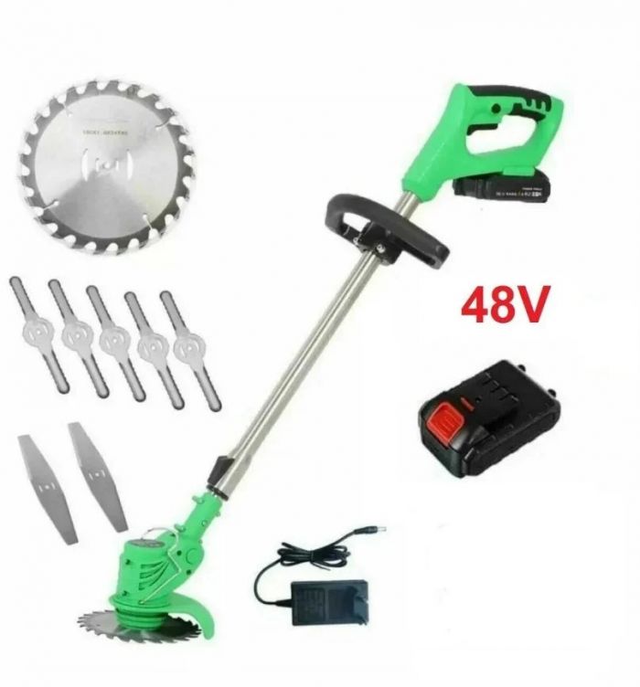 Motocoasa Electrica Cu Acumulator 2 x 48V, 18000 RPM , Extensibila + 9 Accesorii