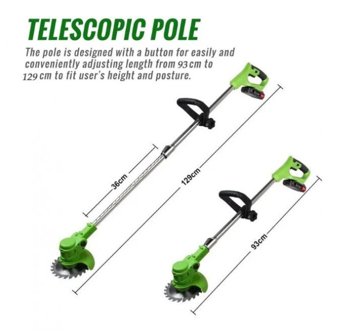 Motocoasa Electrica Cu Acumulator 2 x 48V, 18000 RPM , Extensibila + 9 Accesorii