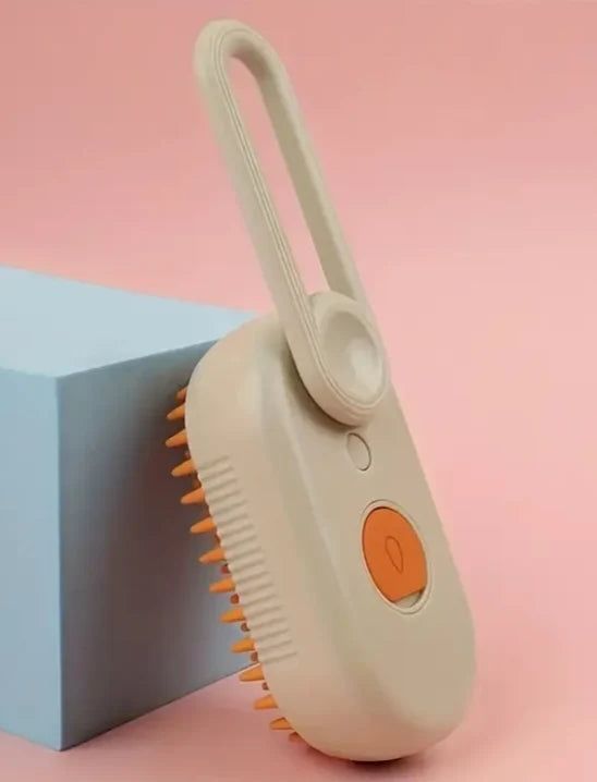 Pachet 1+1 Perie cu Abur pentru Animale de Companie, Indeparteaza Parul, Curatare,Maseaza , Maner Rotativ 360