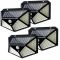 Set 4 x Lampa 100 LED cu panou solar, senzor de miscare + CADOU Surpriza