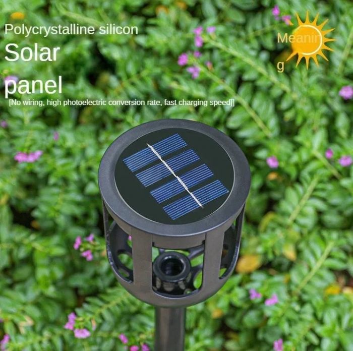 Set 4 x Lampă Solară Decorativă pentru Grădină Lisabona, Proiecție Florală, Iluminare LED Automată