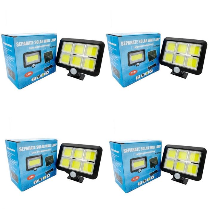 Set 4 x Proiector Solar 96 LED cu Senzor