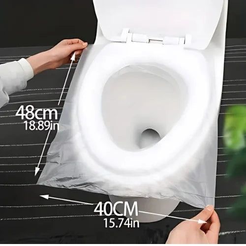 Set de 50 Protecții Igienice de Unică Folosință pentru Colac de Toaletă
