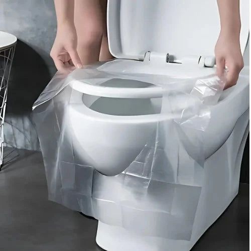 Set de 50 Protecții Igienice de Unică Folosință pentru Colac de Toaletă