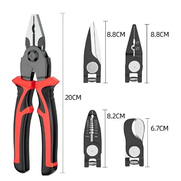 Clește multifuncțional 5 în 1 cu capete interschimbabile | UNIPLIERS