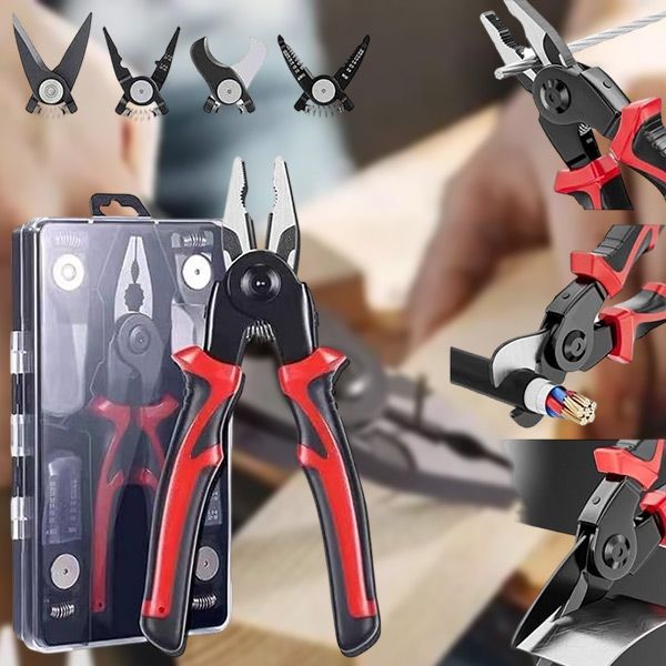 Clește multifuncțional 5 în 1 cu capete interschimbabile | UNIPLIERS